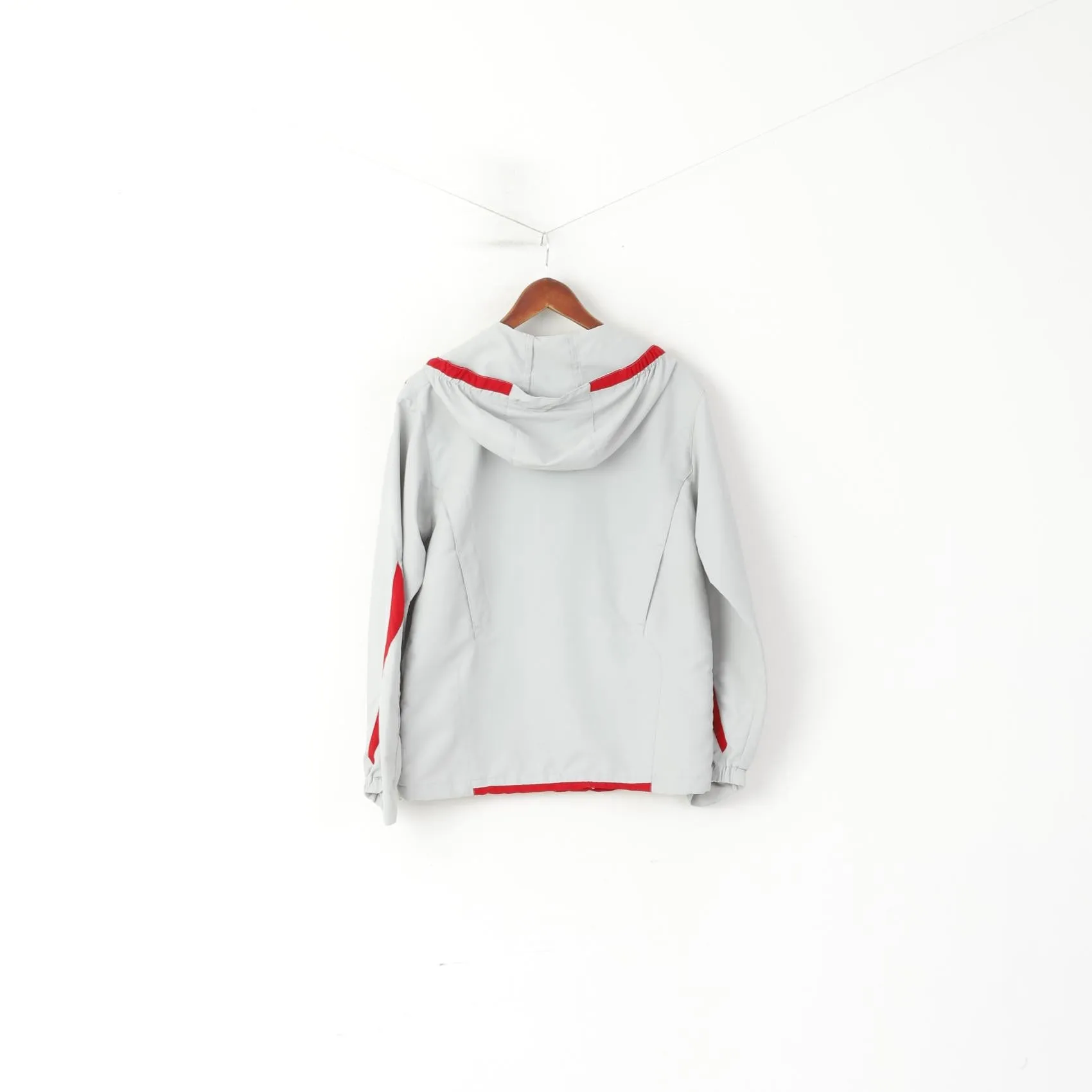 Umbro Men S Jacket Grey Sporswear Hooded Full Zipper Vintage Sport Top
