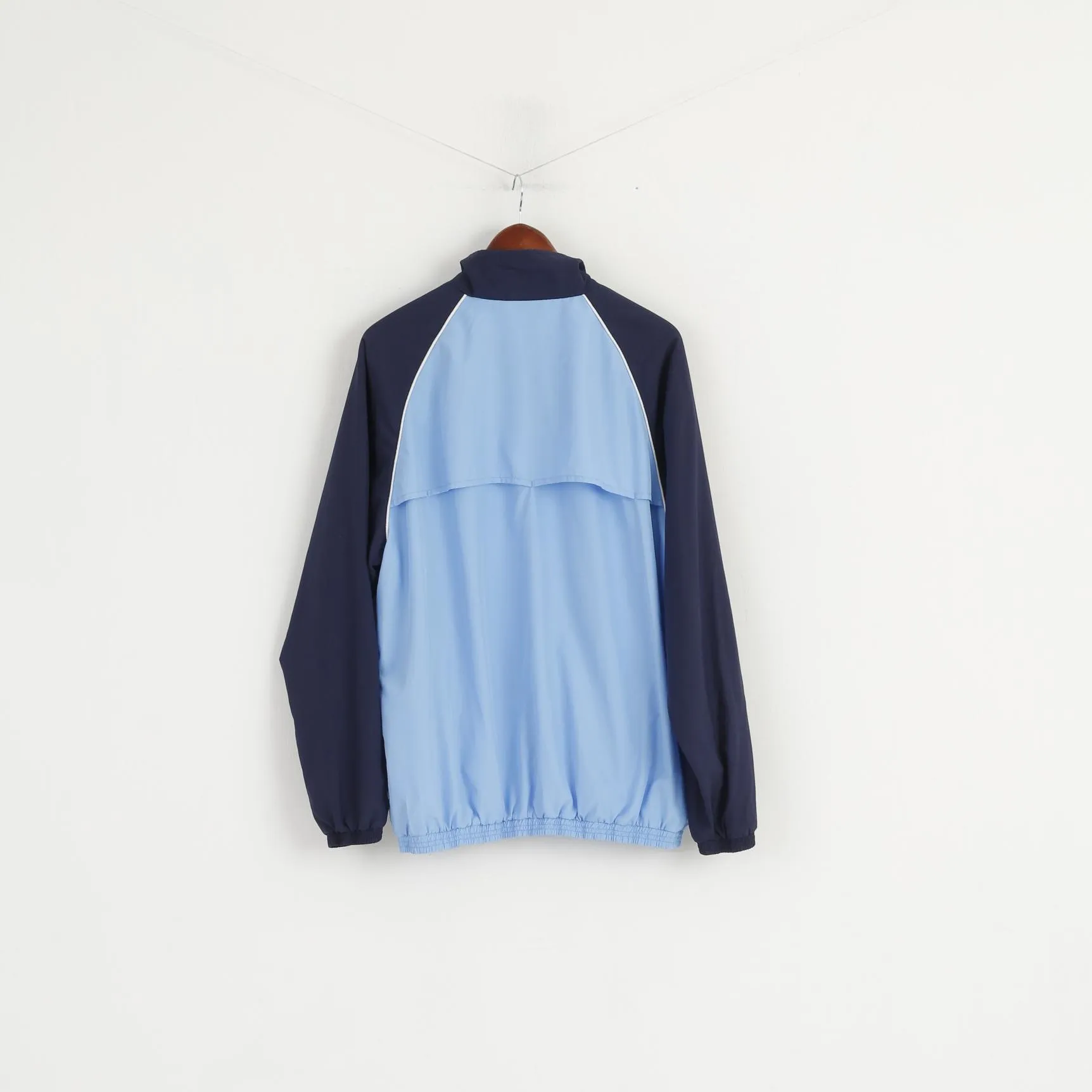 Umbro Men XL Jacket Blue Sport Training Full Zipper Lightweight Bomber Top