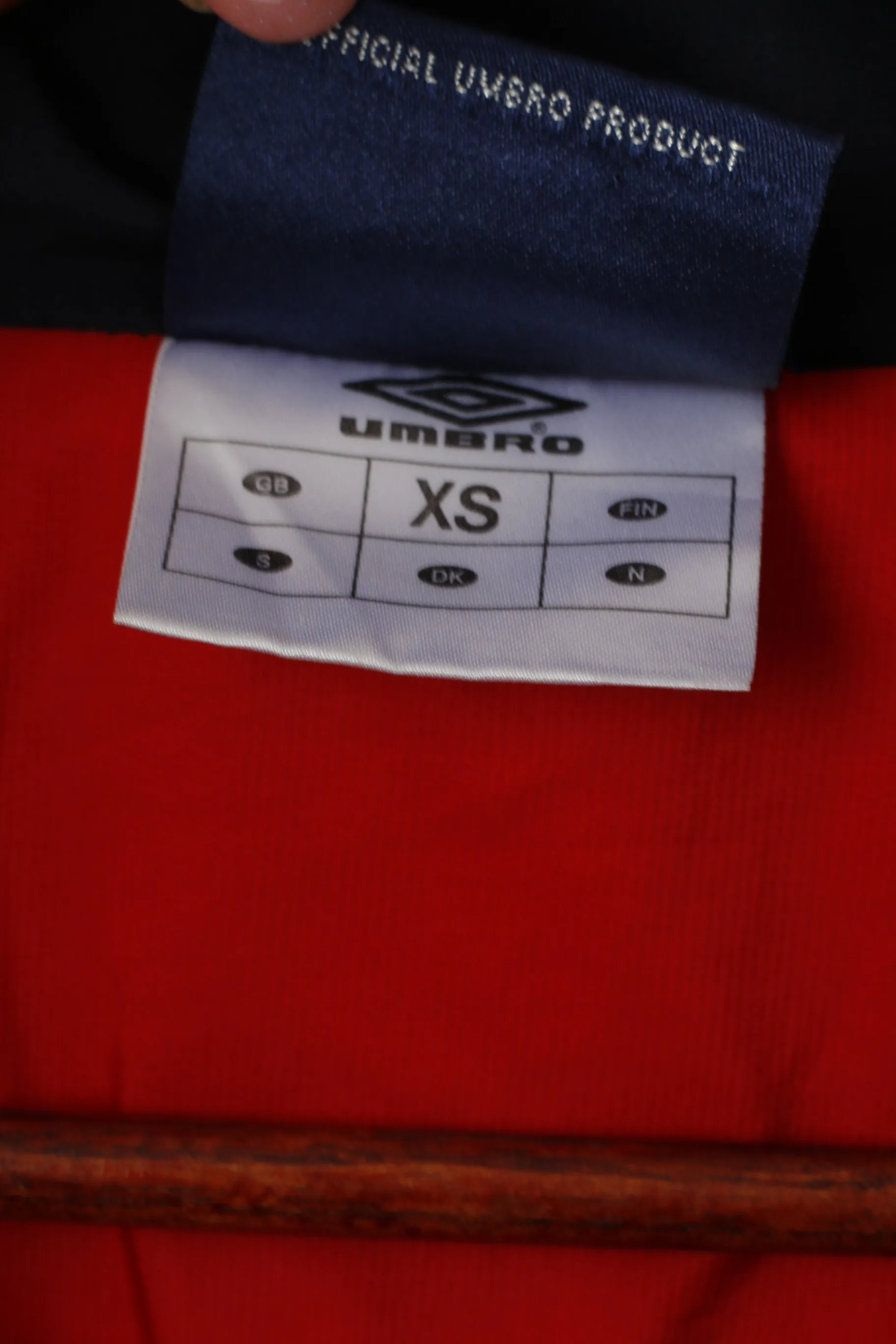 Umbro Men XS Jacket Red Konnerud Idrettslag 1927 Norway Full Zipper Active Top