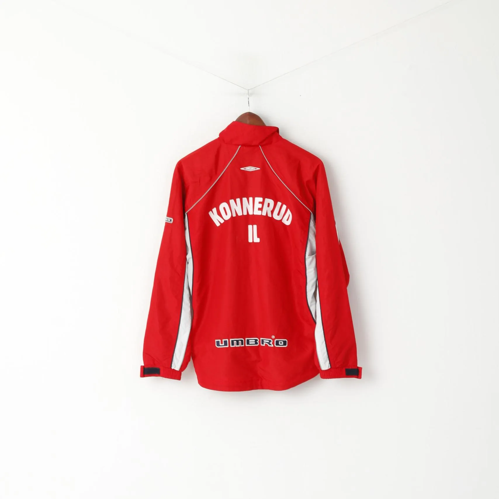 Umbro Men XS Jacket Red Konnerud Idrettslag 1927 Norway Full Zipper Active Top