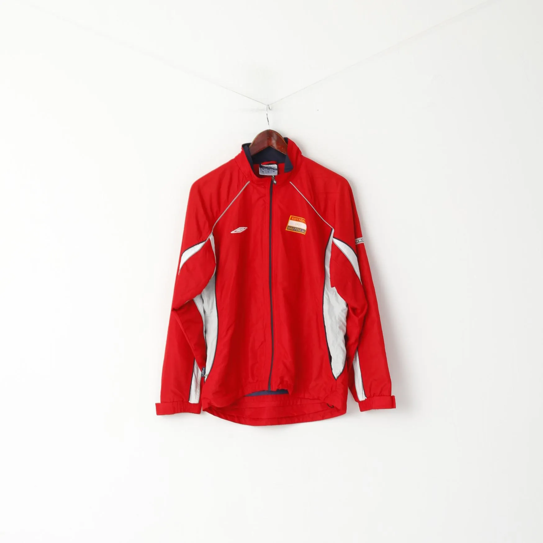 Umbro Men XS Jacket Red Konnerud Idrettslag 1927 Norway Full Zipper Active Top