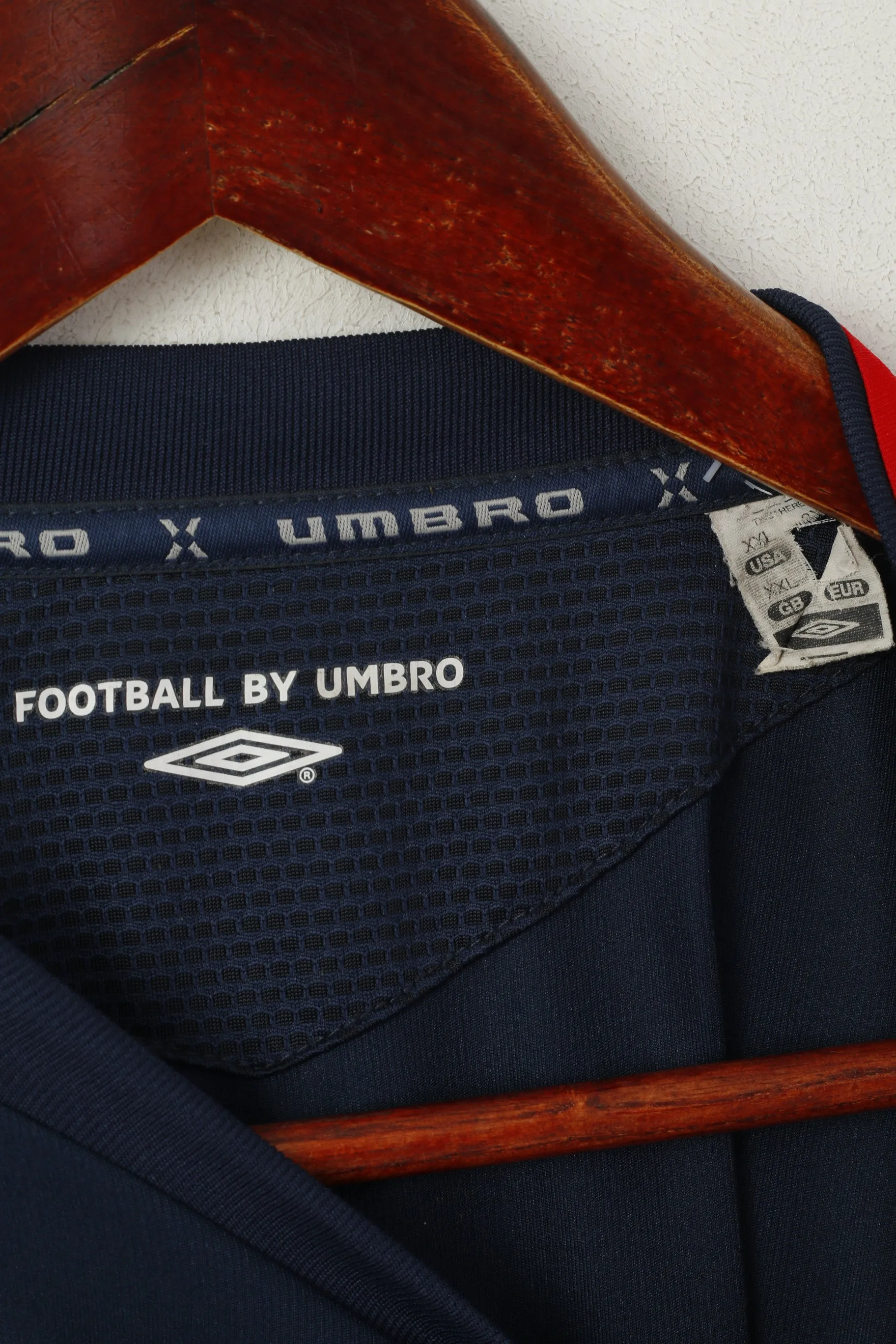 Umbro Men XXL Shirt Navy Sunderland Football Club Jersey Sportswear Top