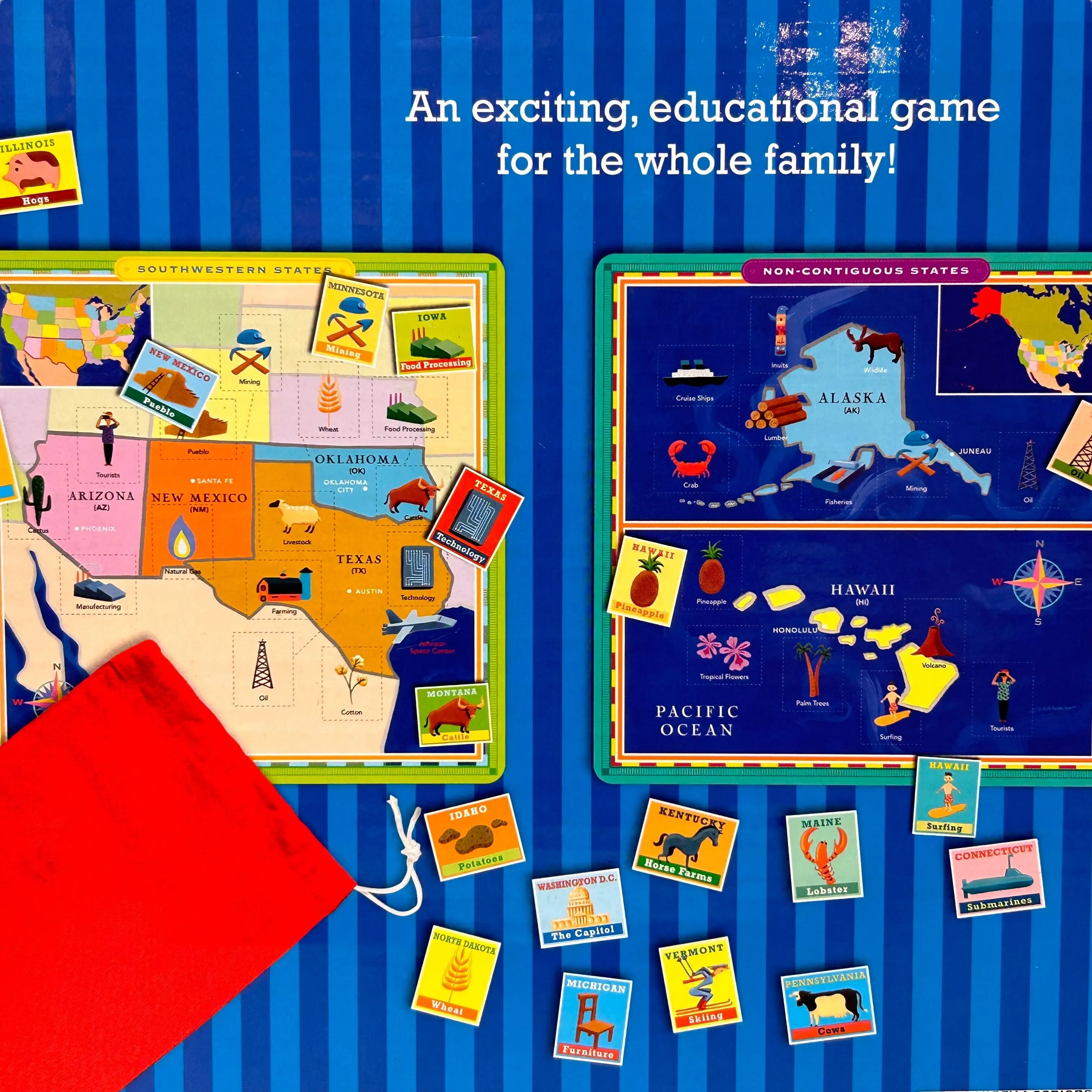 United States Geography Educational Bingo Game