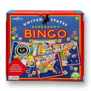 United States Geography Educational Bingo Game