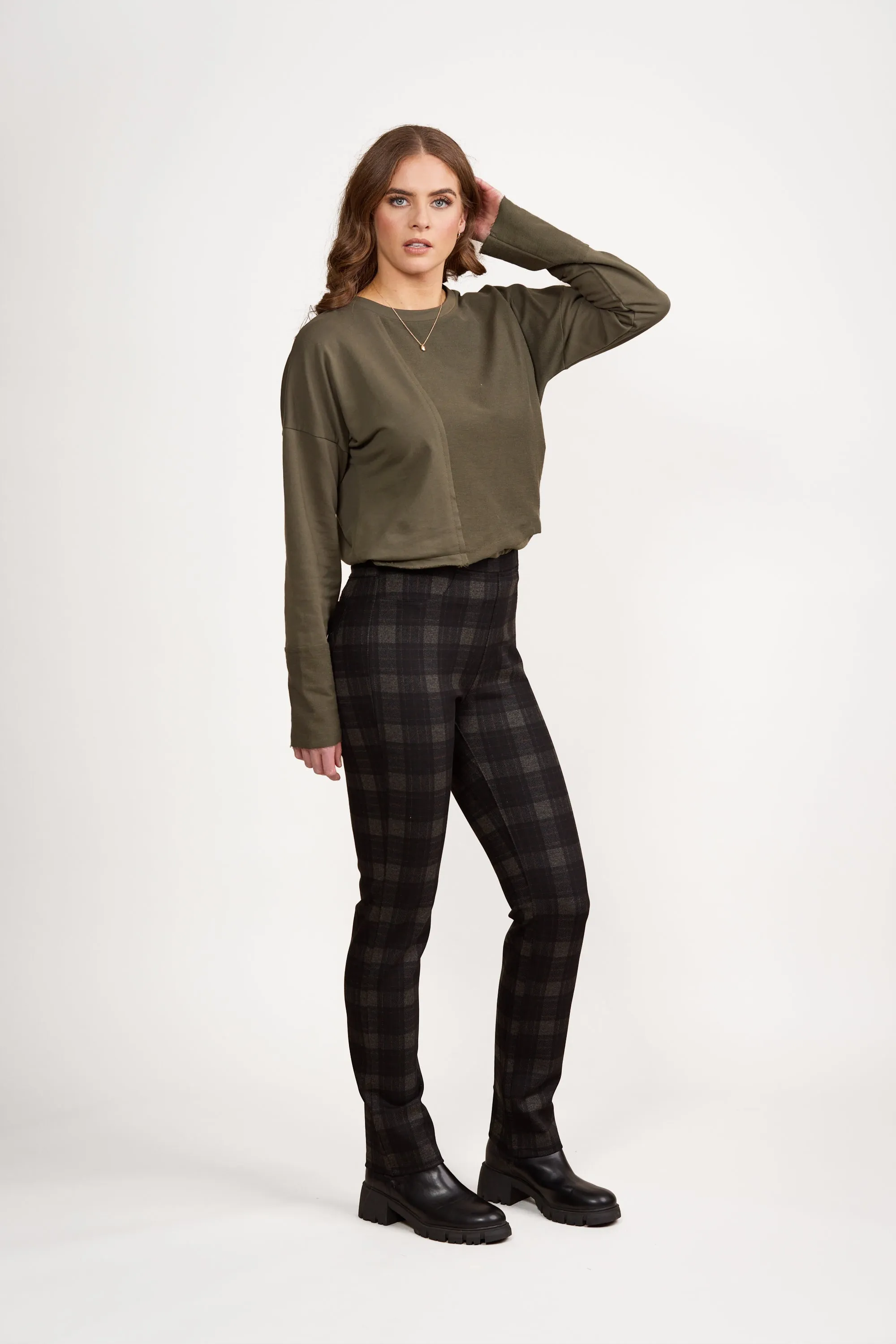 Vassalli - Pull on Ponti Pant - 234 - Oak Print