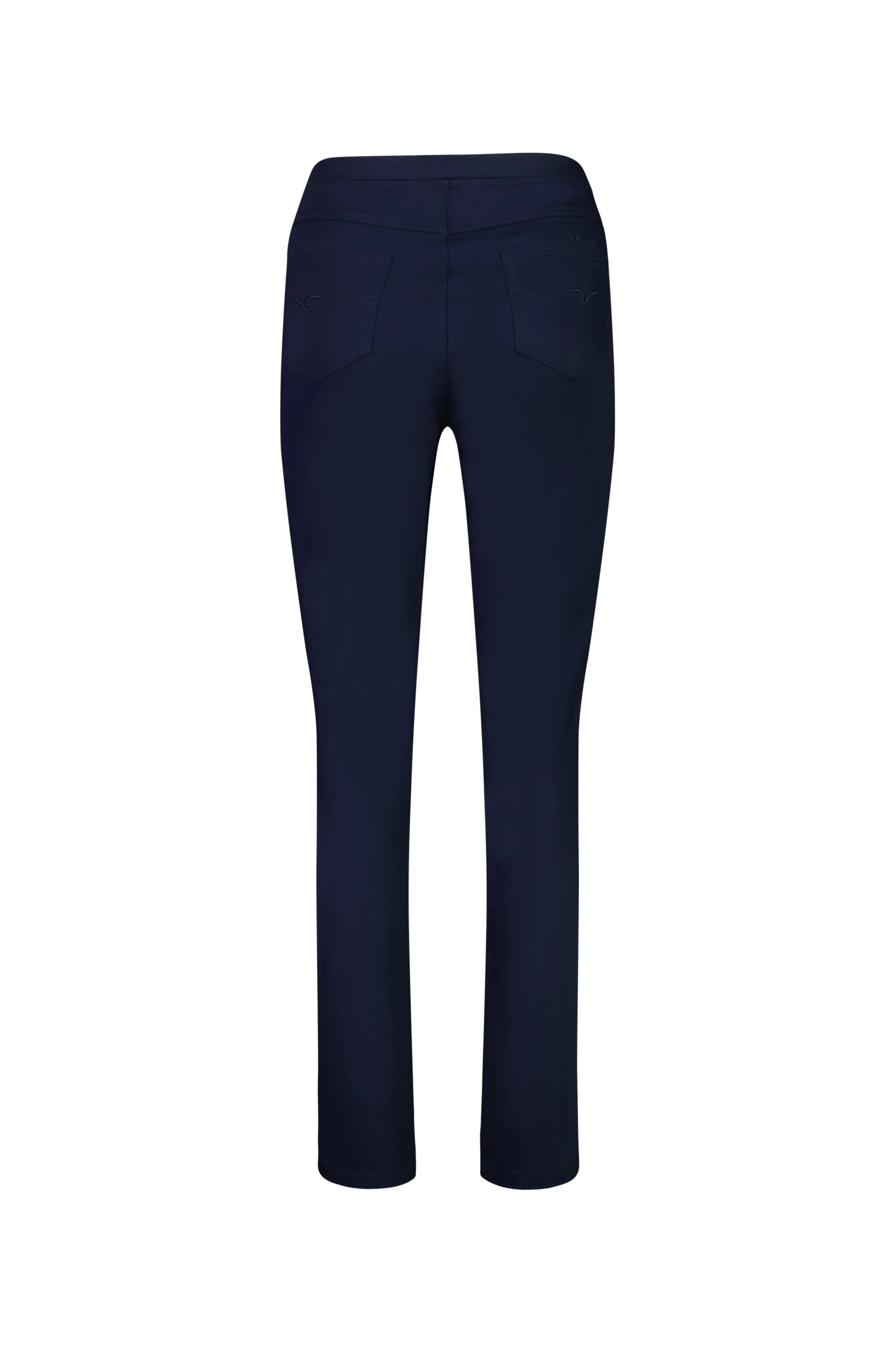 Vassalli - Slim Leg Pull-On Cotton Pant - 234LW - Navy