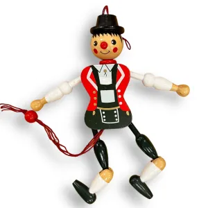 Vintage E. Pfaff Austria Wooden Pull String Jumping Jacket Puppet