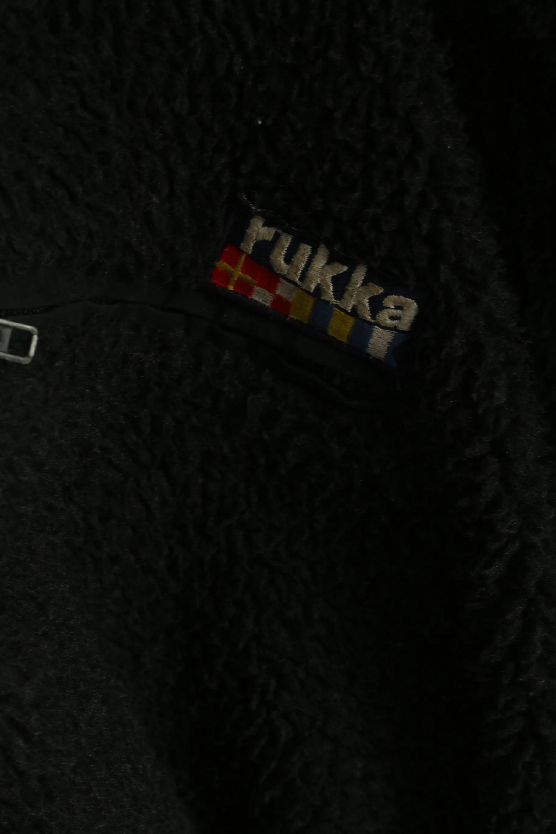 Vintage Rukka Men L Fleece Jacket Graphite Fancy Thermo Full Zipper Top
