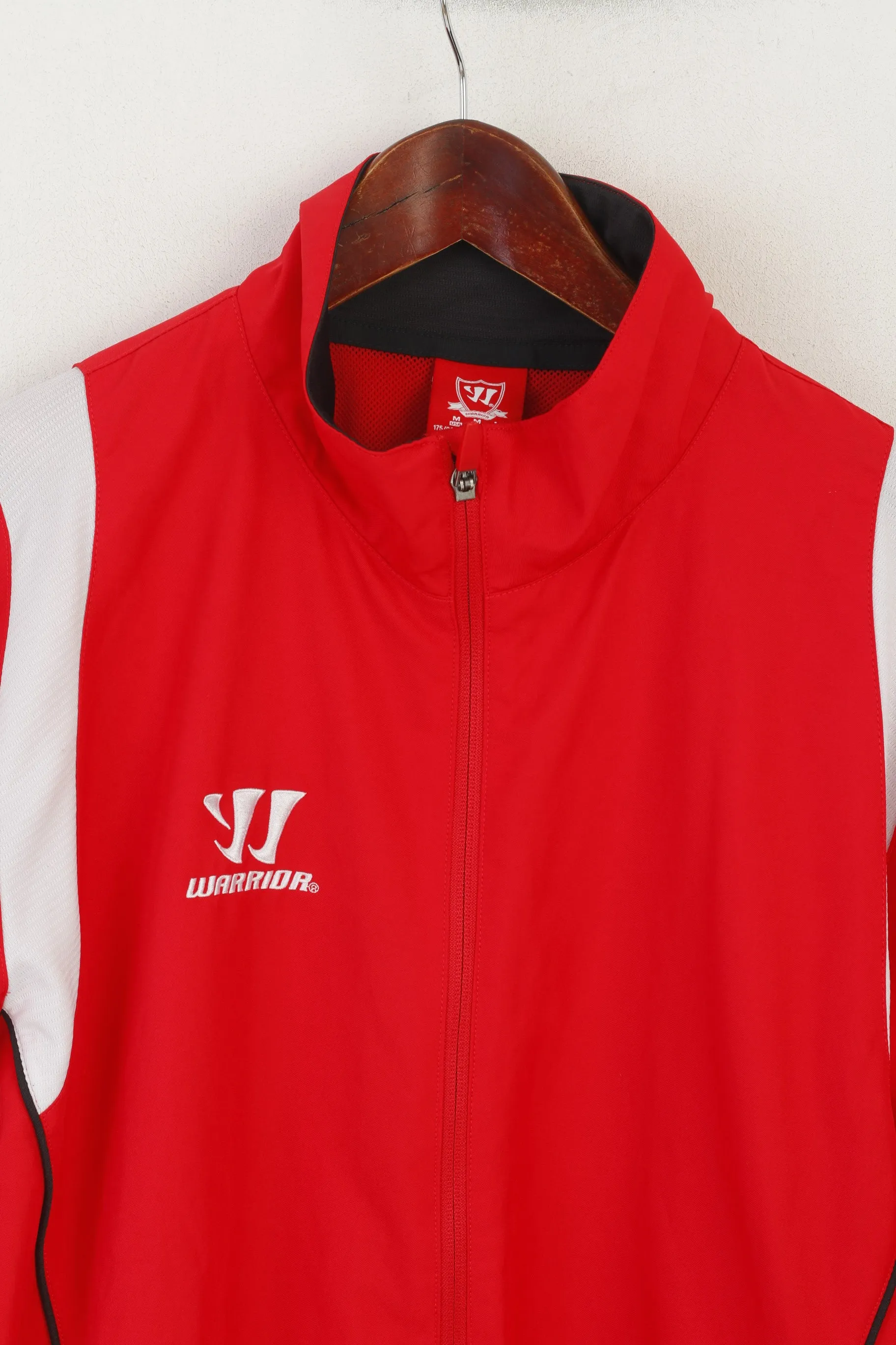 Warrior Men M Jacket Red Lightweight Full Zipper Sportswear Armed & Unstoppable Top