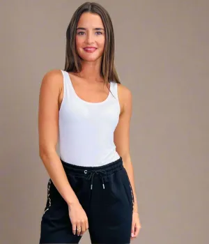 White Modal Rich Vest Top