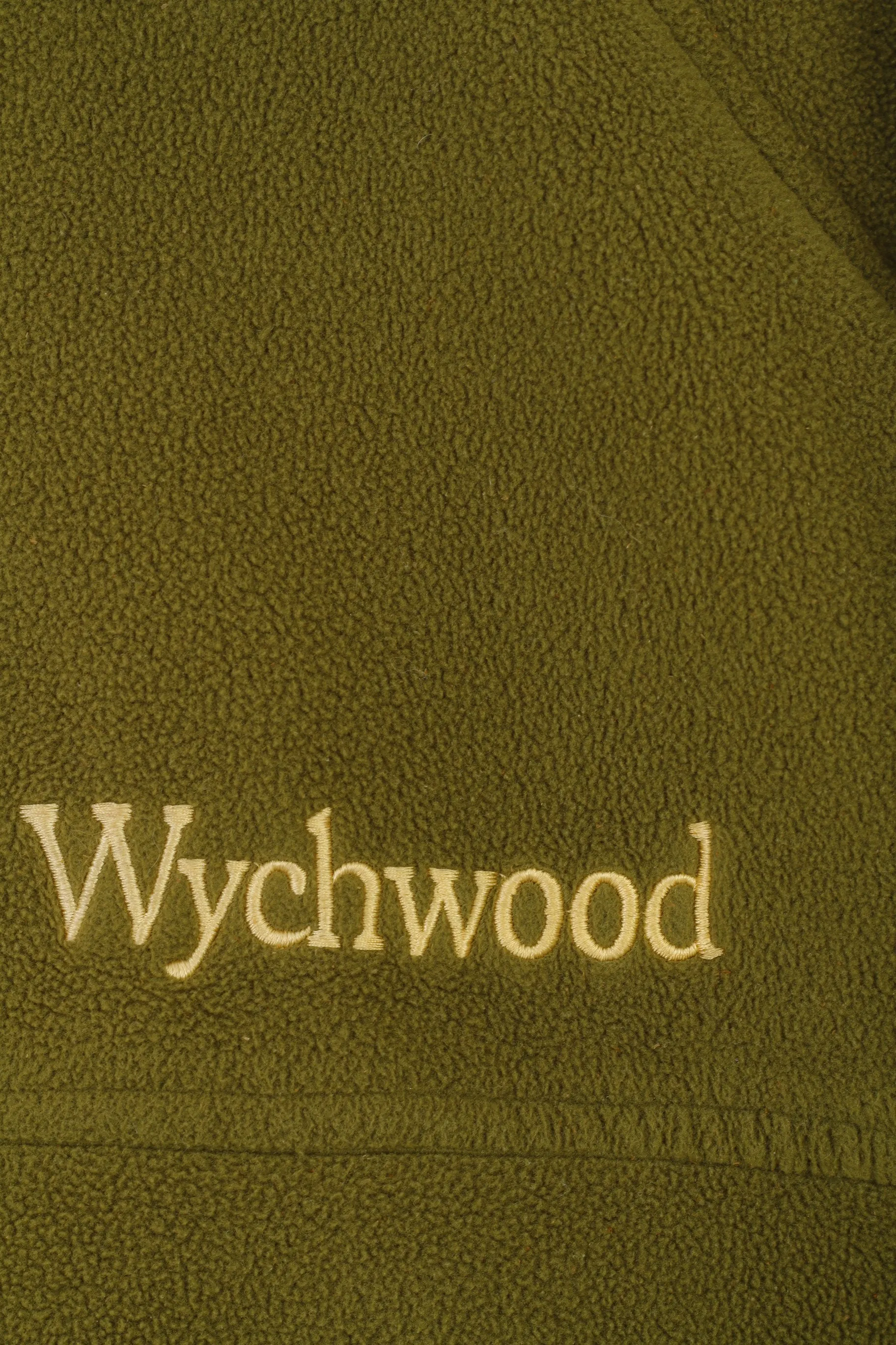 Wychwood Men XXL Fleece Green Full Zipper Polyester Vintage Jacket Top