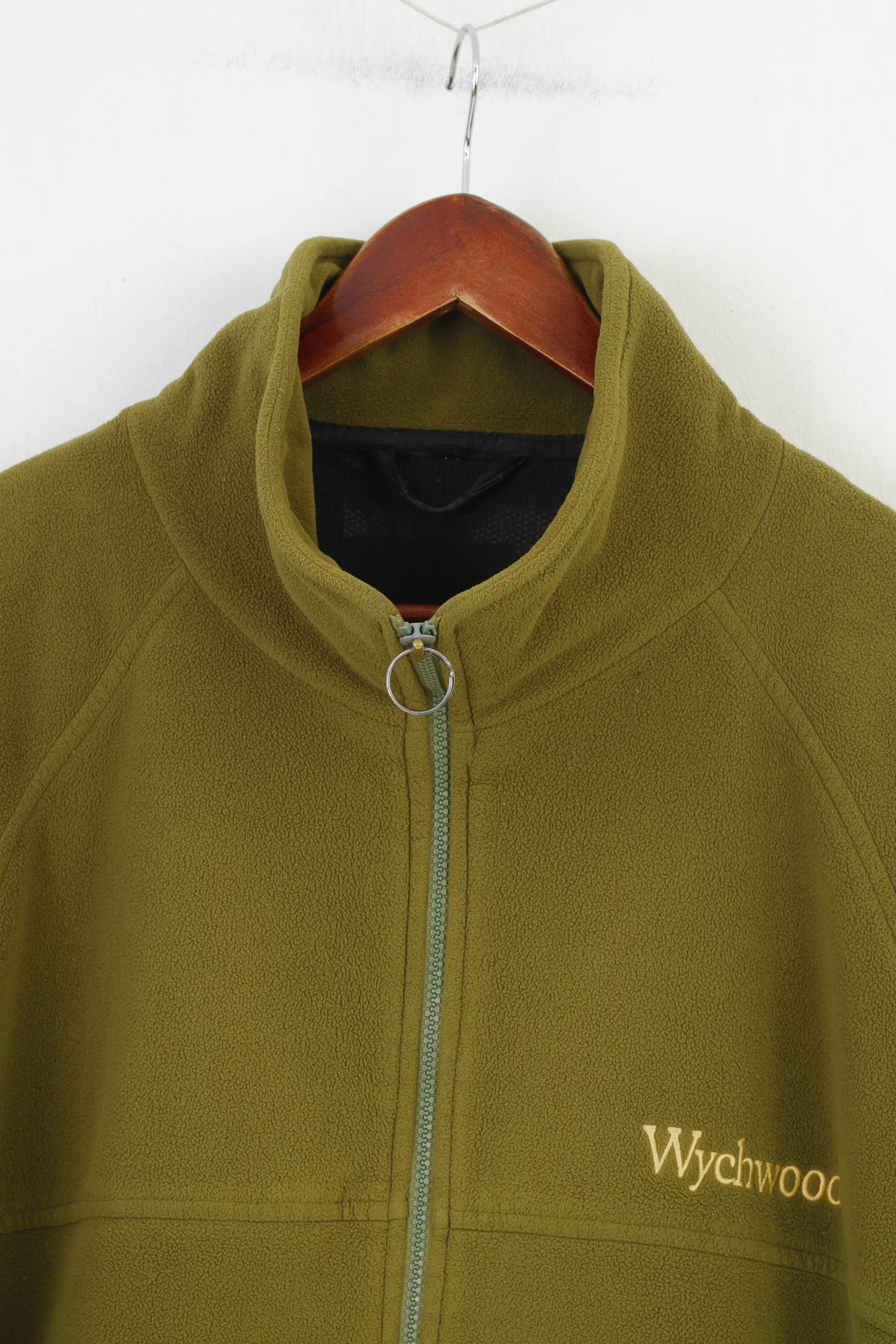 Wychwood Men XXL Fleece Green Full Zipper Polyester Vintage Jacket Top