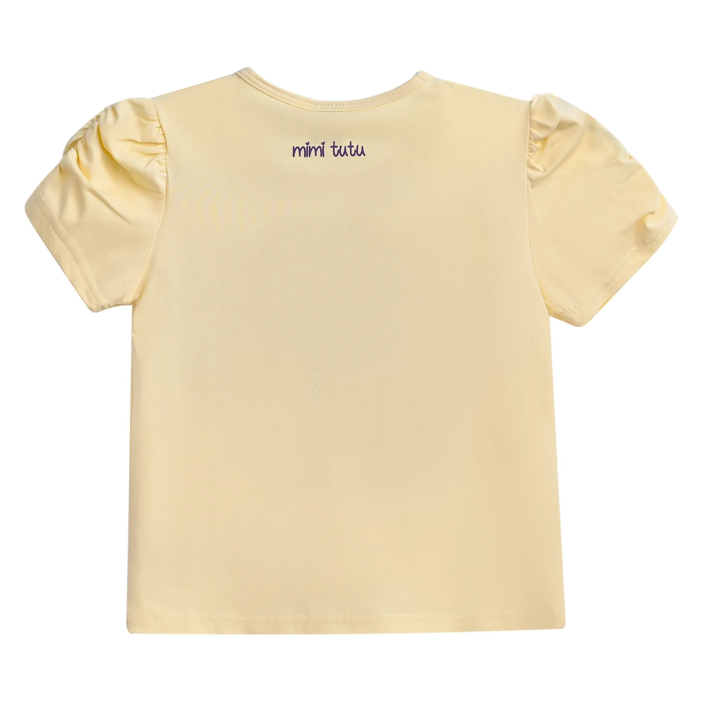 Yellow Butterfly Applique T-Shirt
